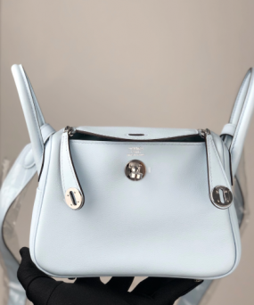 에르메스 미니 린디백 스위프트 블루 은장